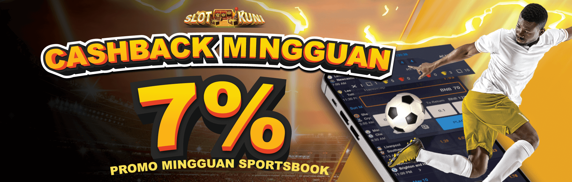 CASHBACK SPORT MINGGUAN 7%